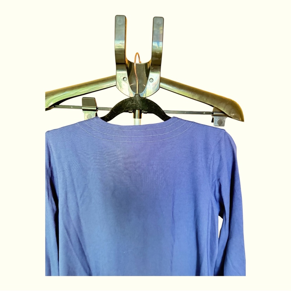 Belle by Kim Gravel Deep Blue V-Neck Tunic - Picture 7 of 7